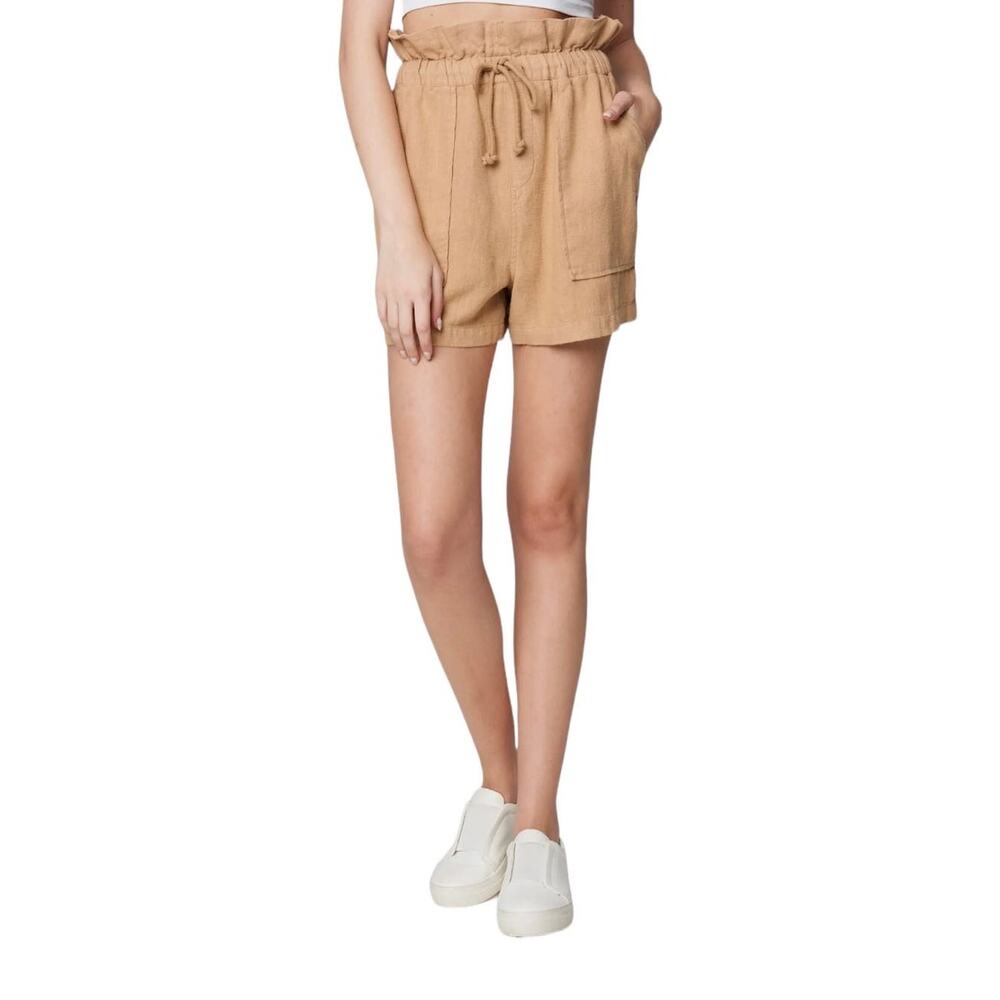 NWT! Blank NYC Paperbag Drawstring Tan Shorts - Size M - Picture 3 of 9